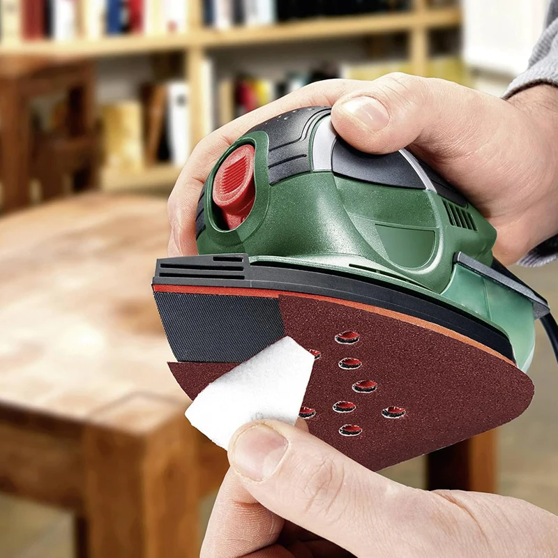 5/10/15/30 PCS 12 Holes Mouse 40-2000 Grits Paper Detail Sanding Sander PSM Triangular Sandpaper Detail Multi