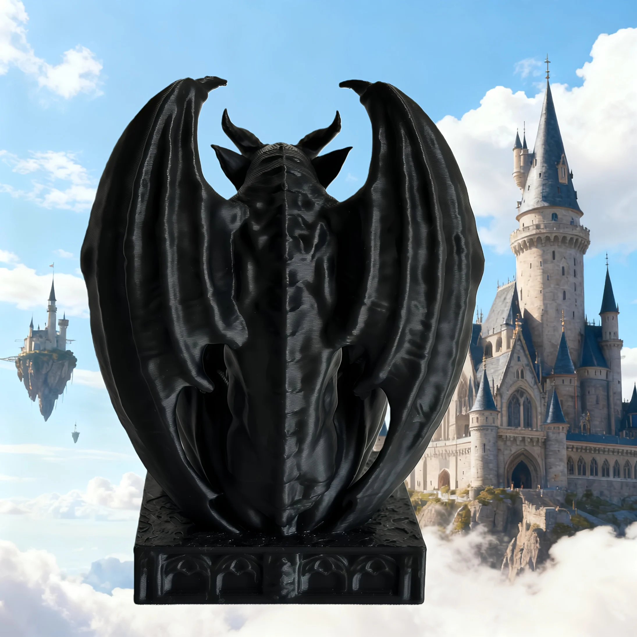 1er-Pack 3D-gedruckte Mutant-Fledermaus-Alien-Wächterfigur, Dekoration für Innen- und Außenbereiche sowie das Armaturenbrett im Auto, kreatives Geschenk für Halloween, Weihnachten – Detail 3