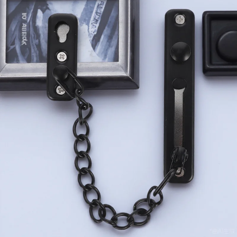 

1pcs Stainless Steel Door Chain Lock No Drill Heavy Duty Childproof Latch For Inside Door Home Safety Locks