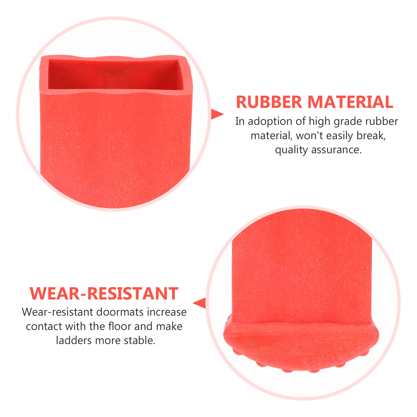 

2 pcs Non-slip Ladder Foot Pad Anti-skid Covers Step Leg Caps Durable High Grade Long Time Use Easy Install Safe Sturdy