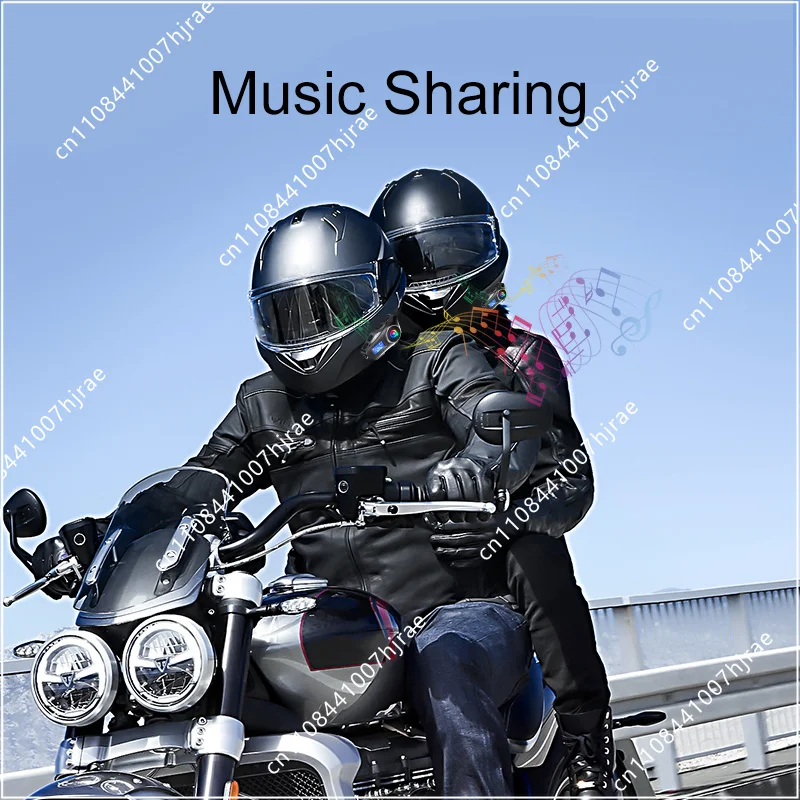Q58 BT5.0 Max 500M Helmet Intercom Headset Motorcycle Wireless Talking Headphone Audio Device For Motorbike Riding Accessories