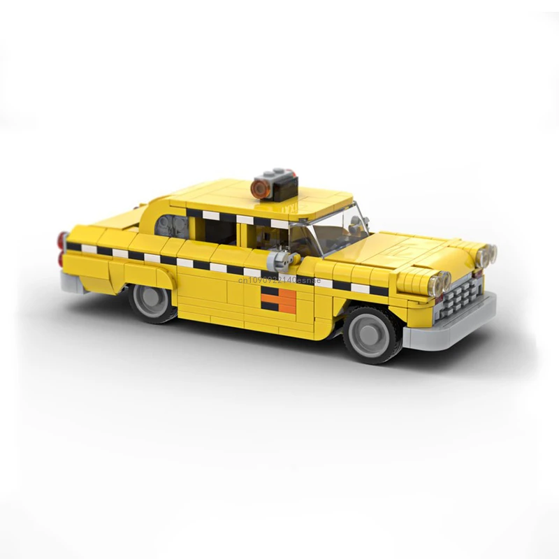 

Горячая MOC New York Checker Cab Speed City Car Champion Racer Supercar Строительные блоки Кирпичная техника Креативный гаражный набор «сделай сам»