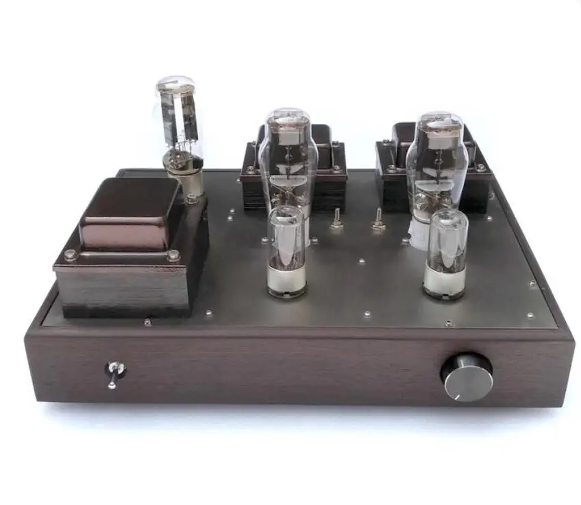 

2A3 6N8P 6SN7 HIFI single ended electronic tube power amplifier Z11 transformer solid wooden box power amplifier