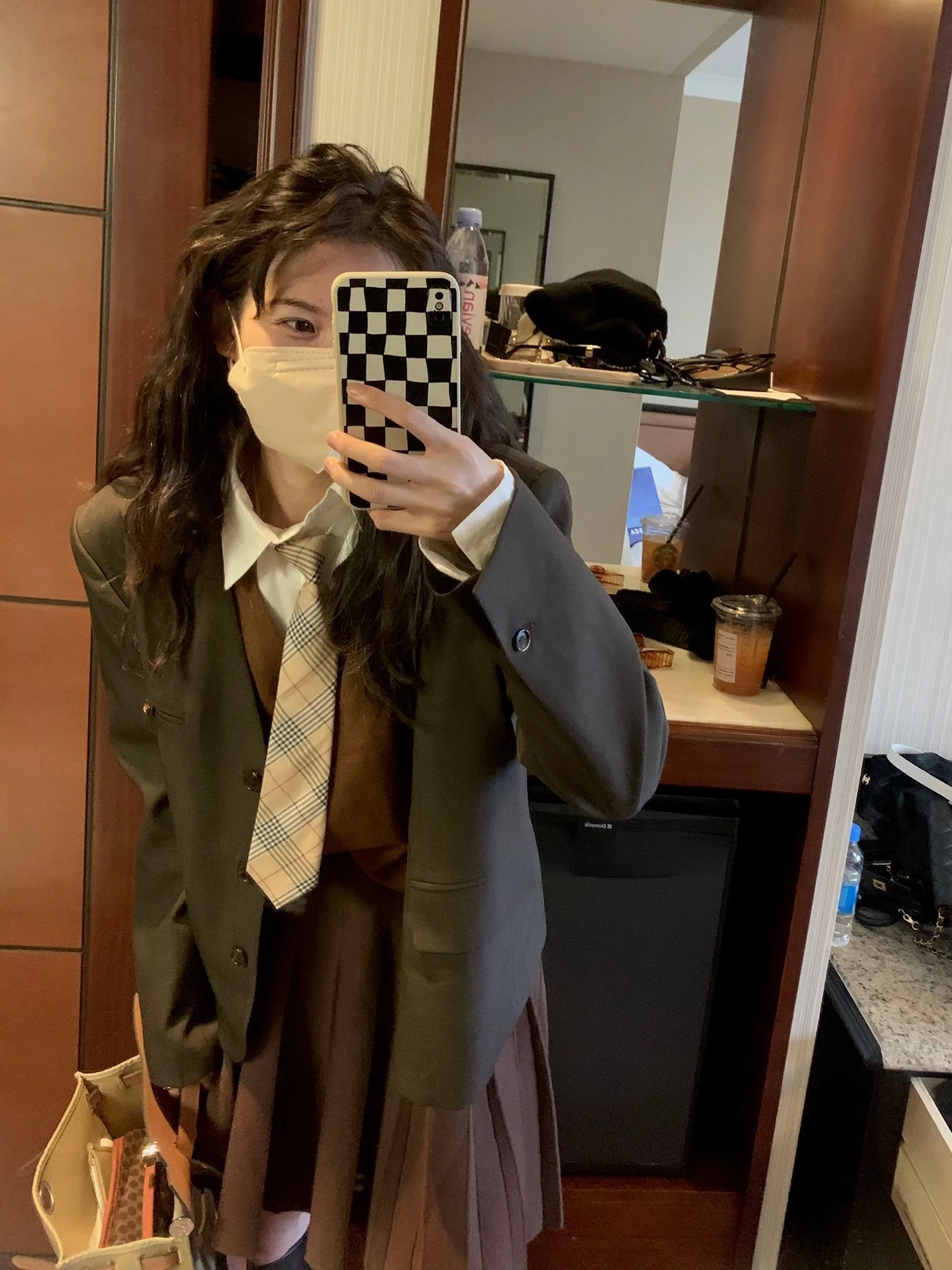 

Whysocold Texturel Collar Suit Jaet Faion Retro Top for Bloggers Simple Design V-Ne Long Sve Commute Sle Polyester