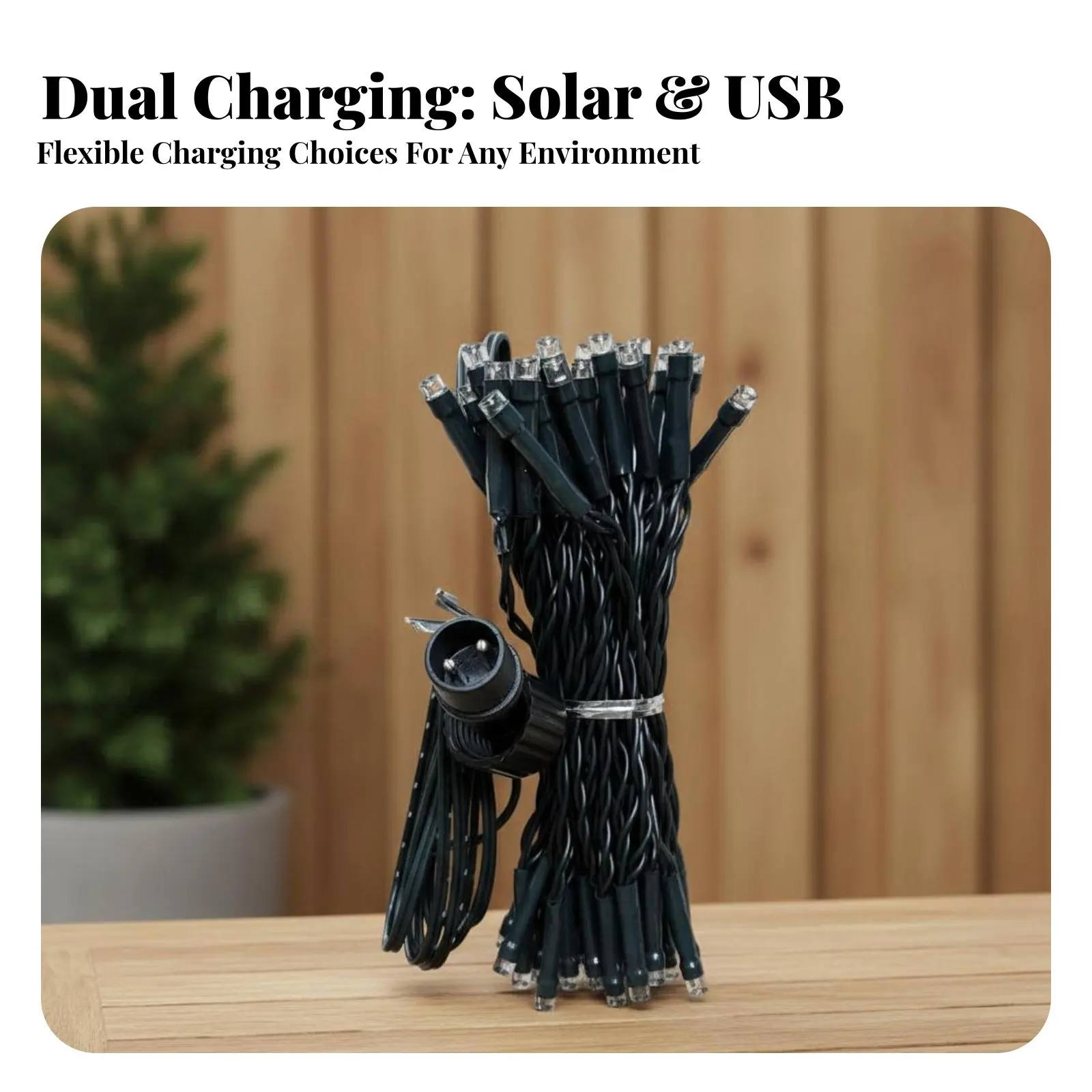 Energy Module for String Lights Waterproof Sunlight Collector Kit with Wireless Controller Large Capacity Battery Two-Way