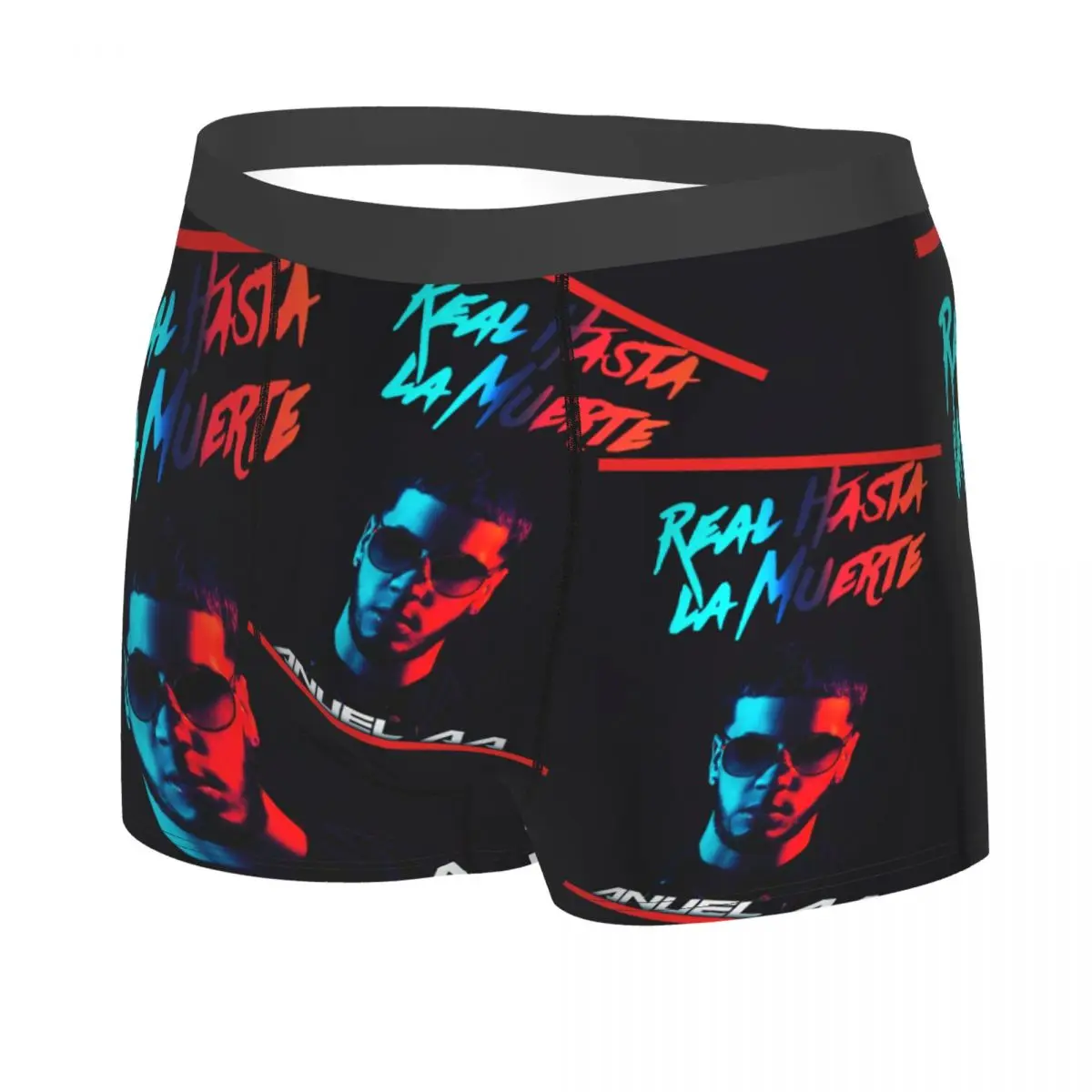 Real Hasta La Muerte 6 Men Printed Boxer Briefs Underwear Anuel AA Highly Breathable Top Quality Gift Idea