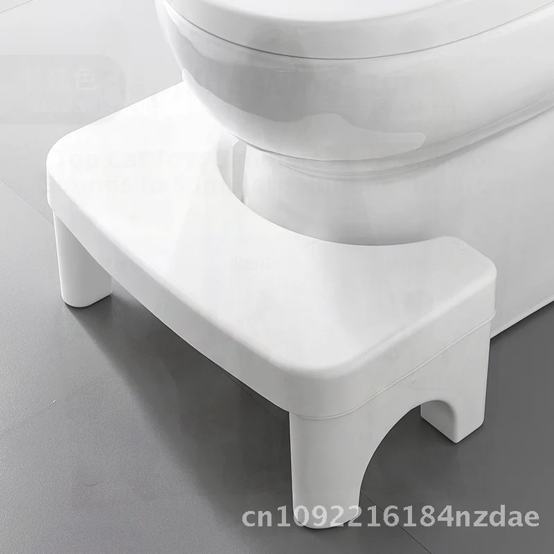 

Adult Thickened Plastic Toilet Stool Squatting Pit Footrest Non-Slip Bathroom Footstool Large Size Households Toilet Lid Lifter