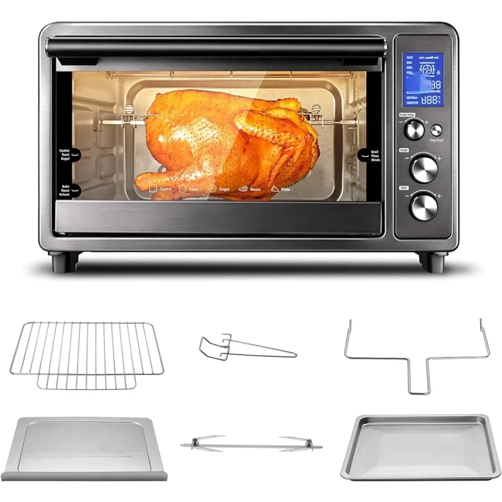 Speedy Convection Toaster Oven Countertop with Double Infrared Heating, 10-in-1 with Toast, Pizza, Rotisserie