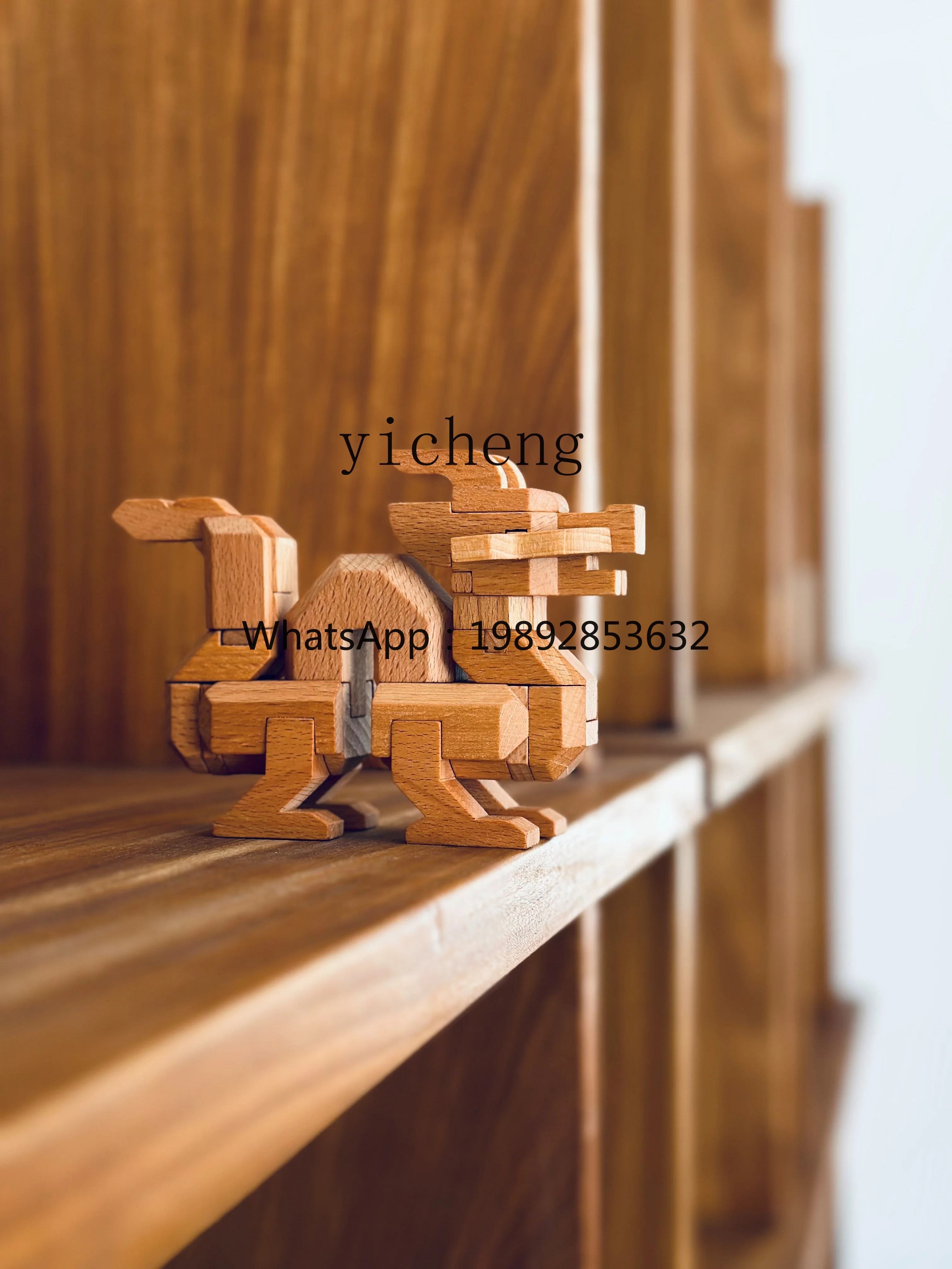 ZZ Dragon Year Special Edition Burr Puzzle Massief houten speelgoed Zodiac Dragon Woondecoratie Vakantiecadeau