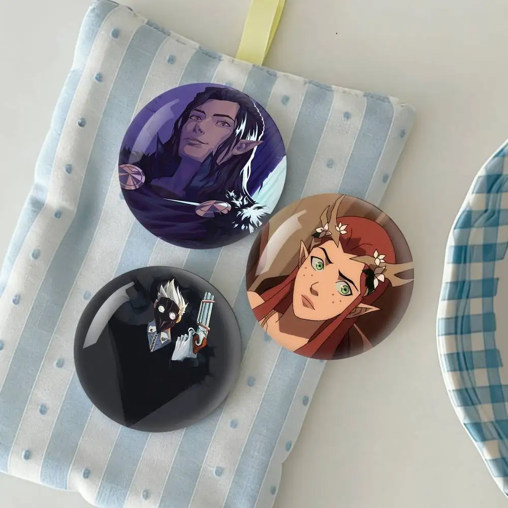 

T-The Legend of Vox Machina Badge Tinplate Soft Button Pin Brooch Metal Badge Custom Jewelry Accessories Hat Bag Lapel