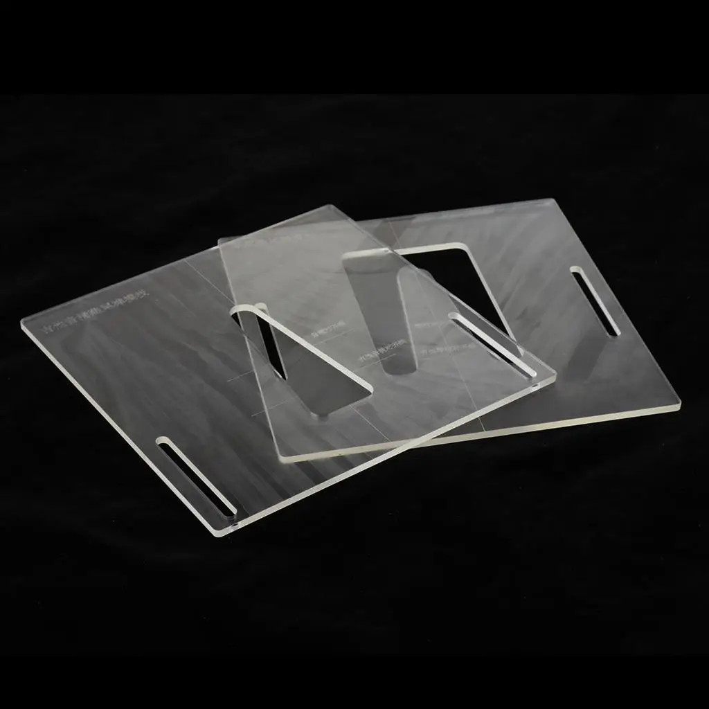 

2 шт. акриловый шаблон для фрезерования грифа гитары для принадлежностей мастеров 4 мм