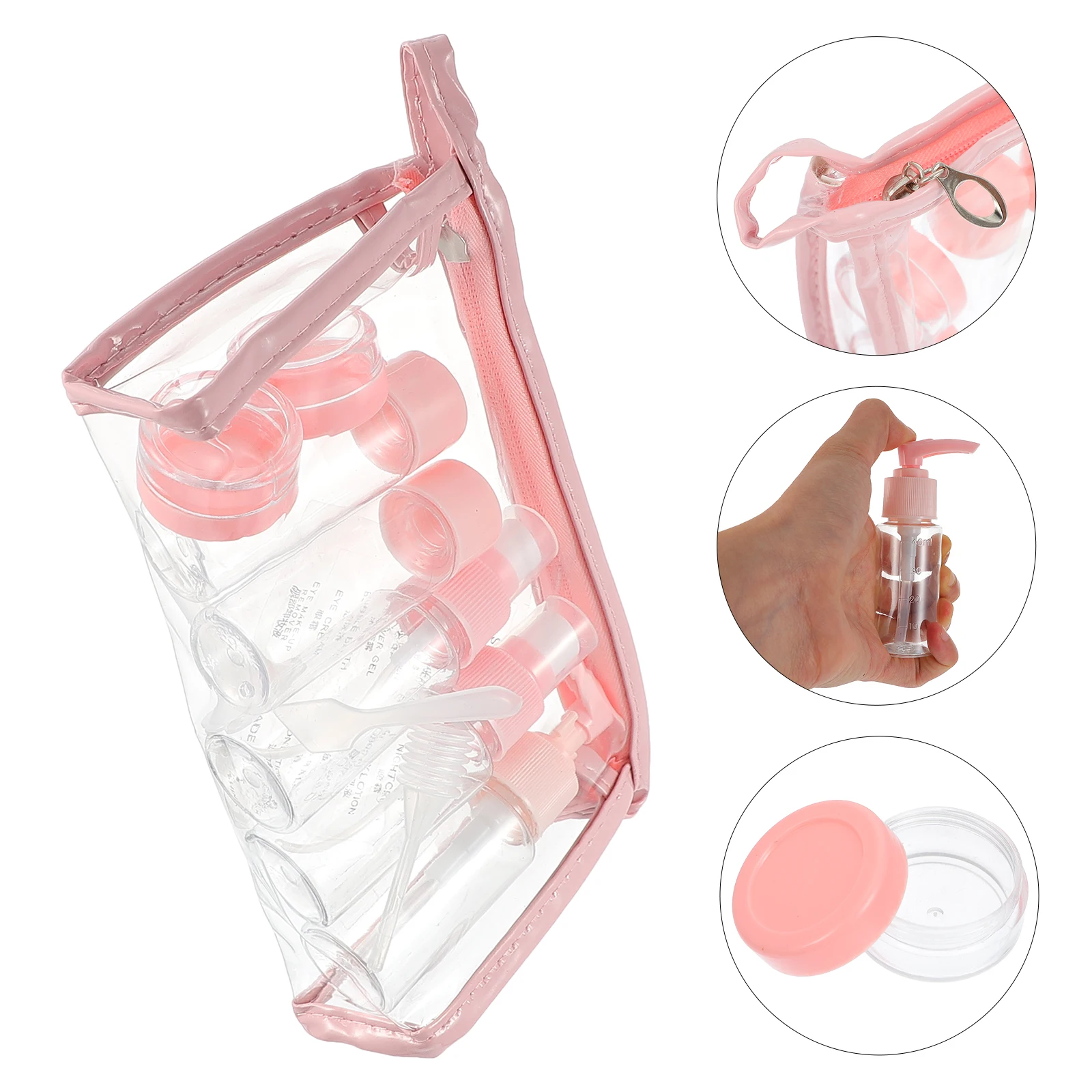 

1 set High-Quality Reusable Bottles for Cosmetics Portable Travel Containers Smooth Easy to Clean -Lasting
