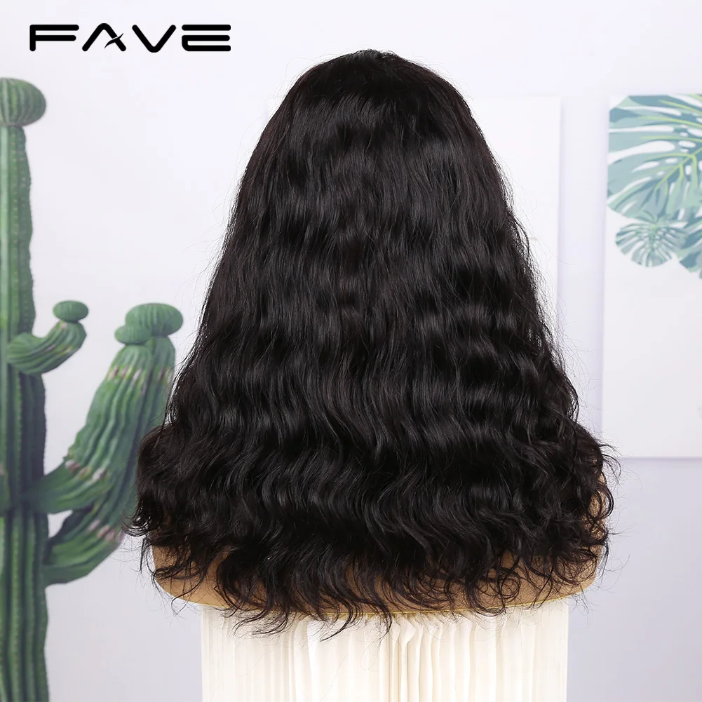 FAVE Lace Part Human Hair Wigs Natural Wave Glueless Brazilian Hair 4×1 Middle Part Natural Hairline Body Wave For Black Women