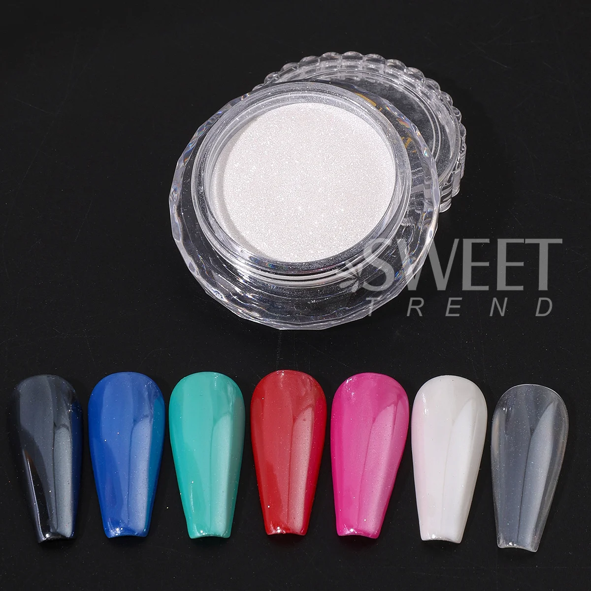 Water Glossy White Nail Chrome Powder Elegant Moonlight Fine Rubbing Dust DIY Charm Gentle Style Wedding Decor Manicure Pigment