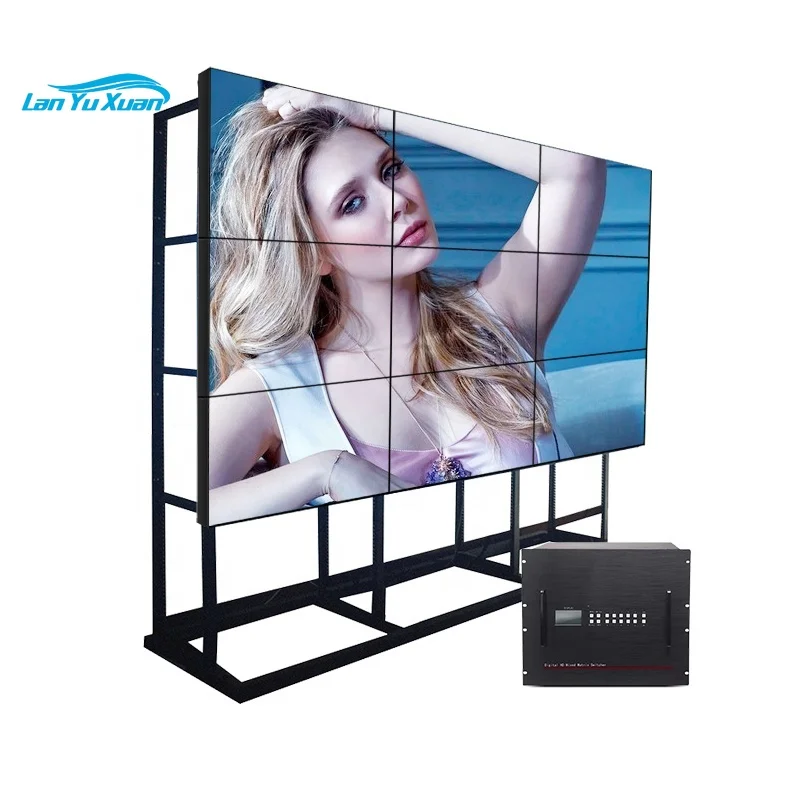 

55 inch 65 inch Advertising TV Wall Narrow Bezel 3.5MM BOE 4K LCD Video Wall Screen CCTV