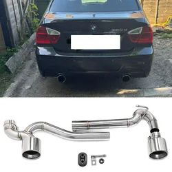 Dual Outlet Exhaust Conversion for BMW E90 E92 318i 320i Petrol 335i Style Stainless Steel Muffler Endrohr Cola Escape Tuning