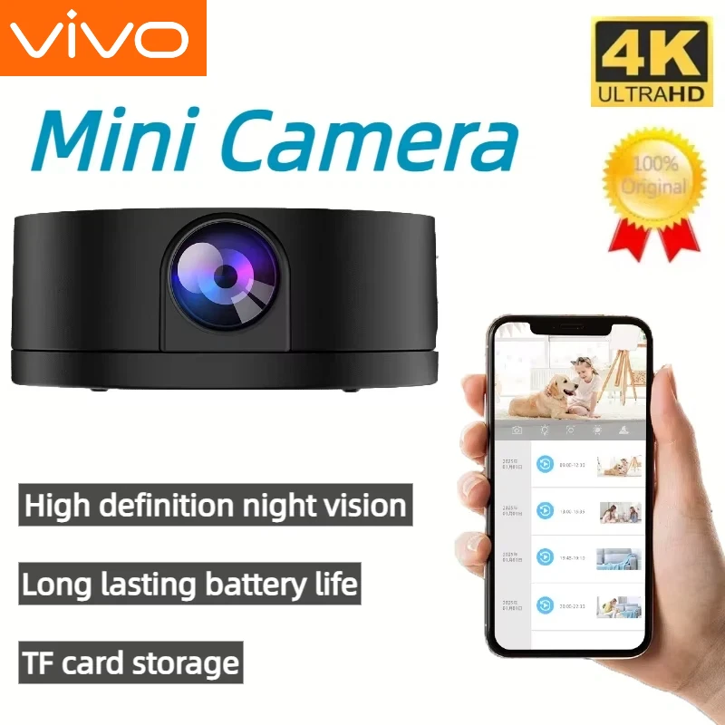

VIVO 4K HD Mini Camera Wireless Smart Surveillance Wifi Camera Home Remote Monitoring High-definition Night Vision 2026 New