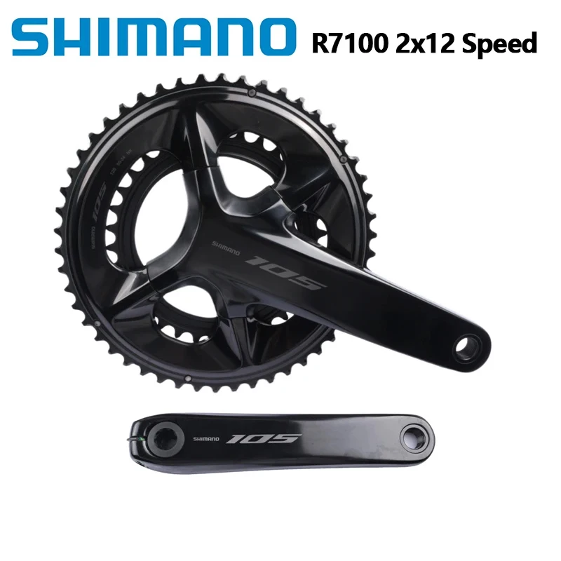 Shimano 105 R7100 2x12S Crankset 50-34T/52-36T Double Chainring 165mm/170mm/172.5mm/175mm Crank For Road Bike Bicycle Crankset