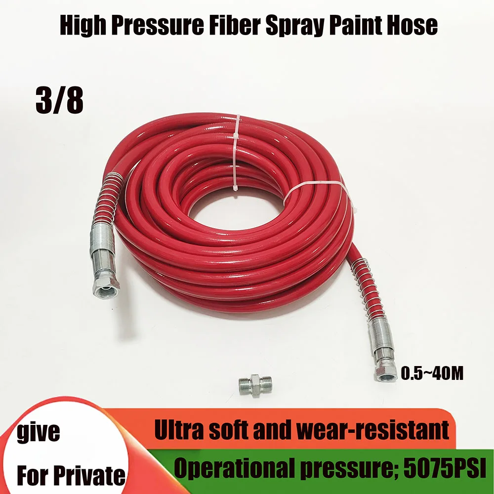 Multi Purpose New Fiber Ultra Flexible Spraying Machine Tube 0.5m~40m 3/8 Inch Airless Spraying Hose 5075PSI