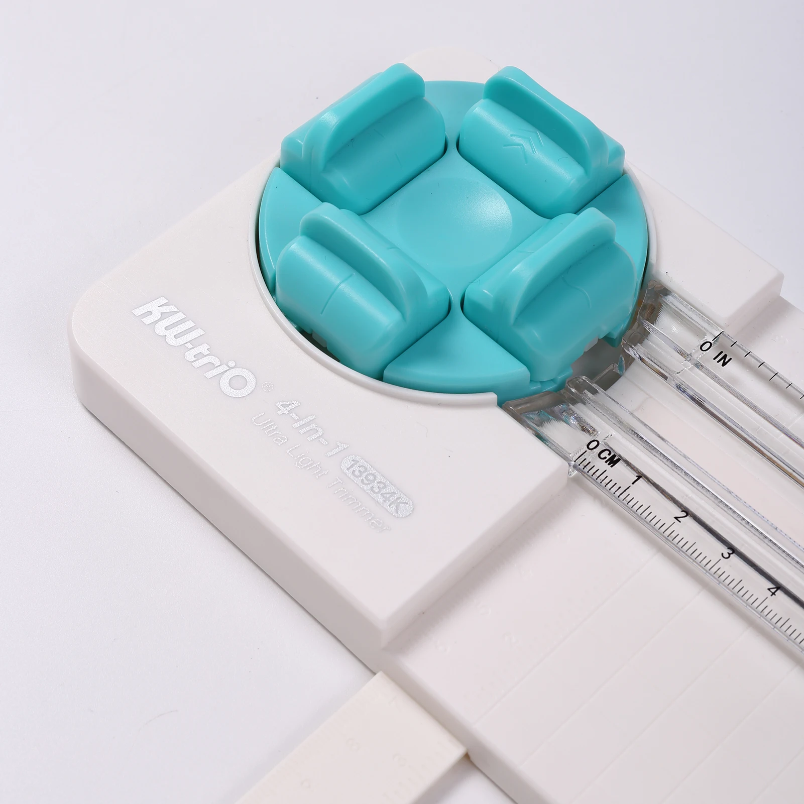 ماكينة تشذيب الورق، قاطع دوار بطول 23 سم مع موجة مستقيمة، أداة قطع الورق المكتبية مع مقياس قياس مساعد #2