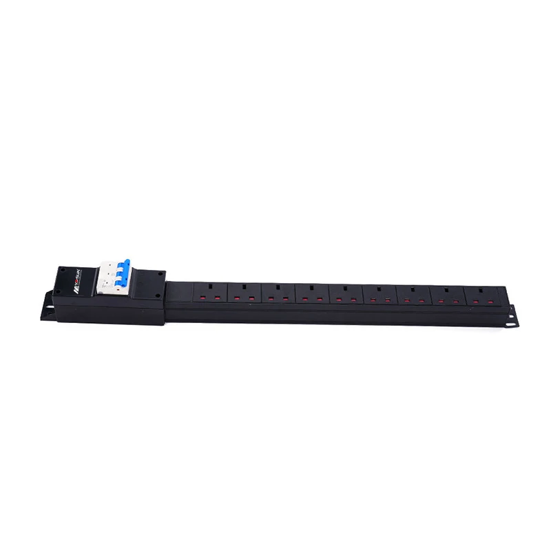 OEM  ODM Service 63A 9 Ways UK Customized Outlets PDU with 3P Circuit Breaker