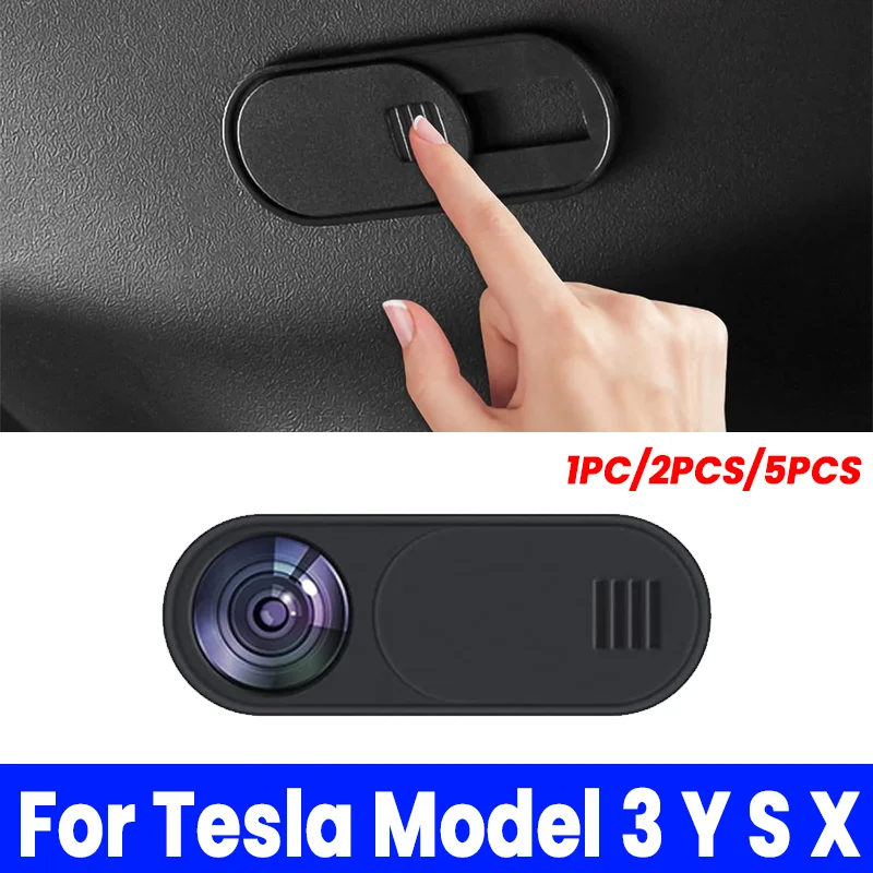 Car Camera Cover For Tesla Model 3 2024 Y Webcam Slide Blocker Privacy Protector 1 / 5 Pcs compatible with tablet PC Laptop iPad