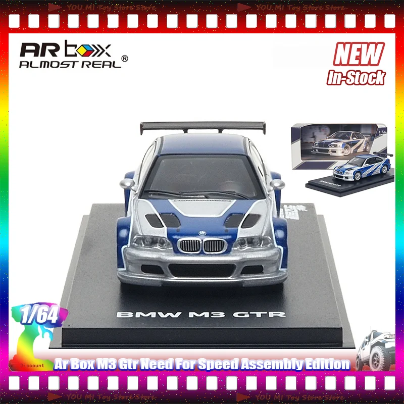 

В наличии Ar Box 1:64 M3 Gtr Need For Speed Assembly Edition, имитация сплава, литая под давлением модель автомобиля, миниатюрная игрушка на заказ для детей
