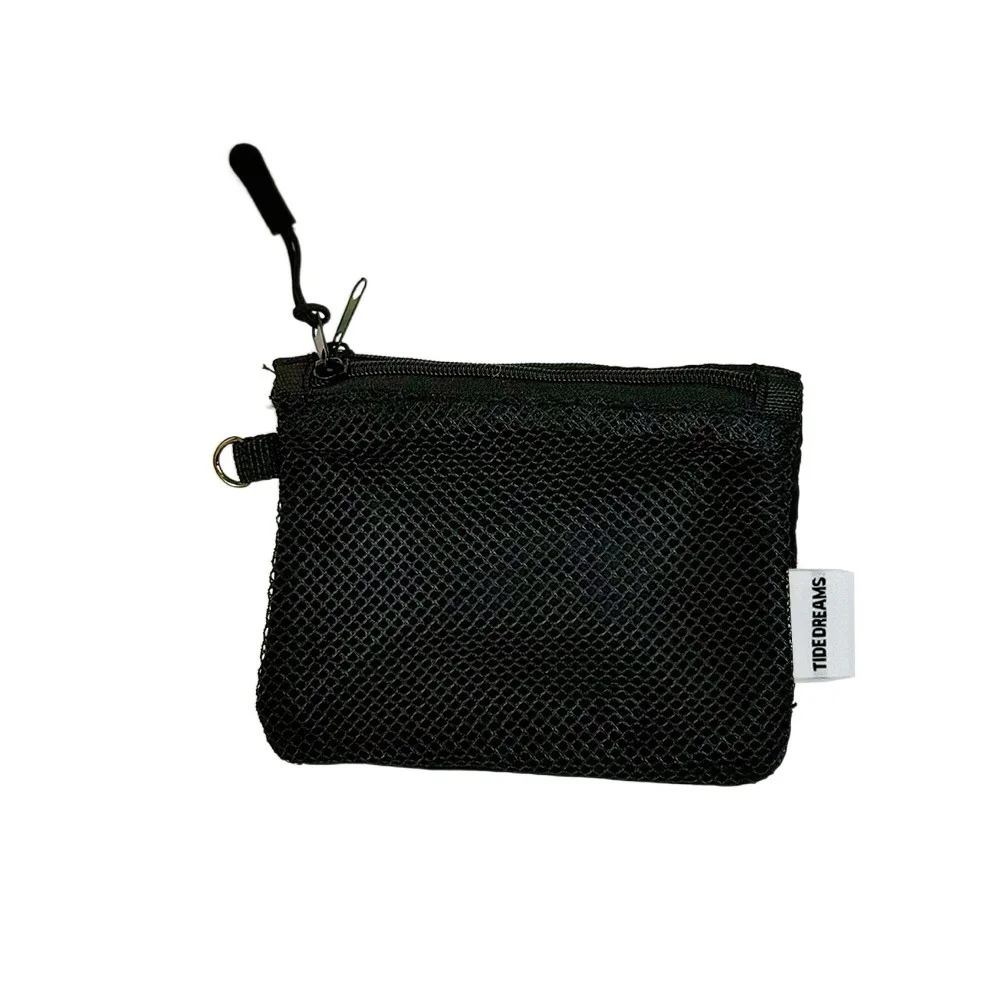 

Double Zipper Mesh Storage Bag Double-layer Large Capacity Mini Makeup Pouch Visible Space Saving Travel Cosmetic Organizer