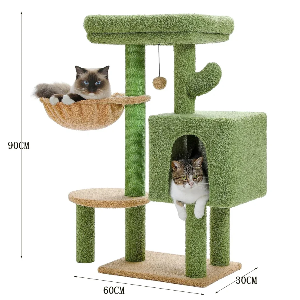 

Cat Tree Tower Scratcher Playground With Condo and Toys