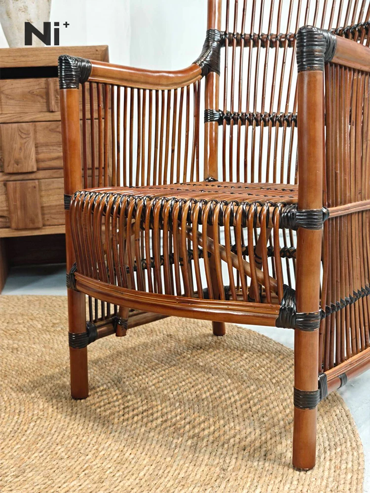 Rattan Chair Wabi Silent Wind Rattan Braided Single Balcony