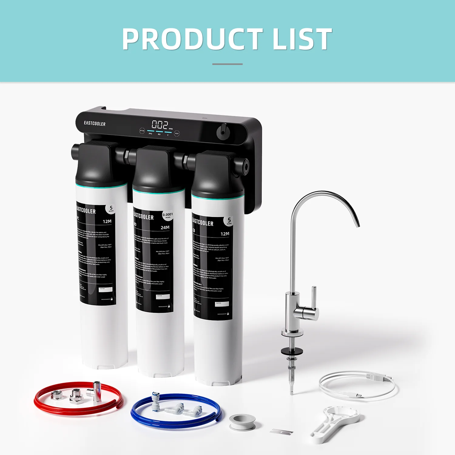 Under-Sink 600G Reverse Osmosis Water Purifier - Non-Electric Design