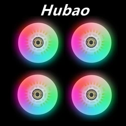 다채로운 LED 플래시 휠 인라인 스케이트, 스피드 스케이트, 록 팬시 롤러 스케이트, 60mm, 62mm, 64mm, 68mm, 70mm, 72mm, 76mm, 80mm, 90mm, 100mm, 110mm, 125mm, 4 개