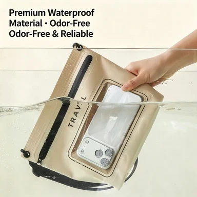 One-Shoulder Waterproof Bag, Large-Capacity Rafting Mobile Phone Storage Bag, New Outdoor Beach Swimming Cross-Body Bag