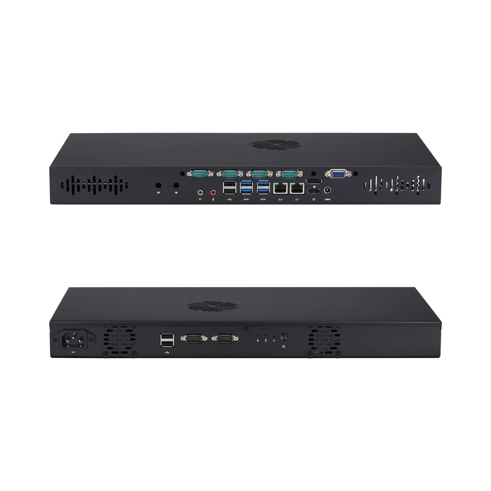 Qotom Q71200X 6 RS232 1U Rackmount Industrial Mini PC 2x 2.5G LAN 8 USB