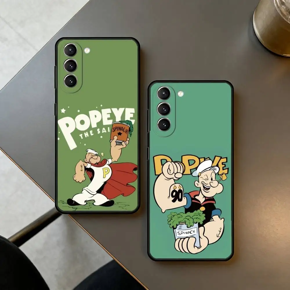 P-Popeye CARTOON Case for Samsung Galaxy S21 S25 FE S24 S23 Ultra S20 S9 S22 Plus S10 TPU Cover