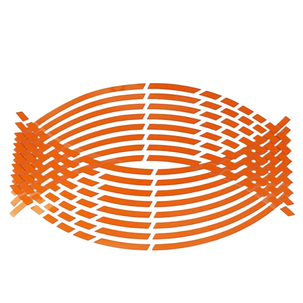 

17 Inch Orange Motorcycle Bike Reflective Wheel Rim Sticker - Flame Decal Tape