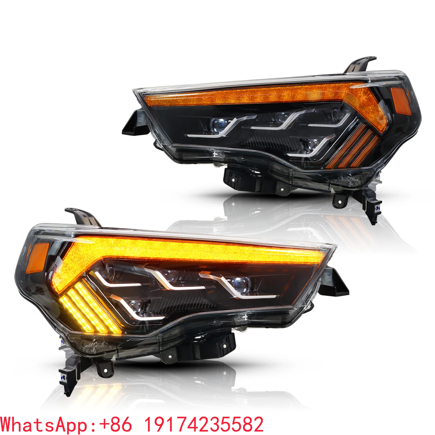 

ForArchaic Car Lamp 2014-2021 Headlight for Toyota 4runner Headlights with Sequentital Turning signal for 4Runner Head Lamp