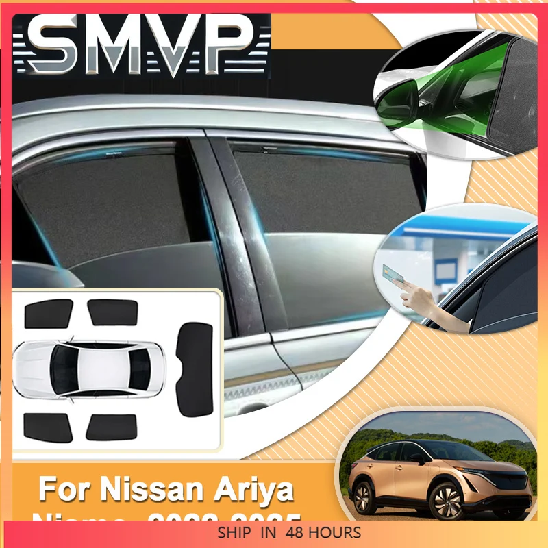 

Новинка для Nissan Ariya 2024, аксессуары e-4ORCE Nismo FE0 2022 2023 2025, авто сетчатые солнцезащитные козырьки, лобовое стекло, солнцезащитный козырек, окно Co