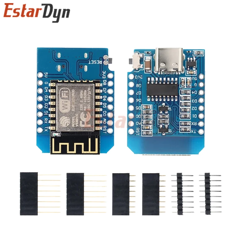 D1 Mini TYPE-C/MICRO ESP8266 ESP-12F CH340 V2 USB D1 Mini WIFI Development Board D1 Mini NodeMCU Lua IOT Board 3.3V With Pins