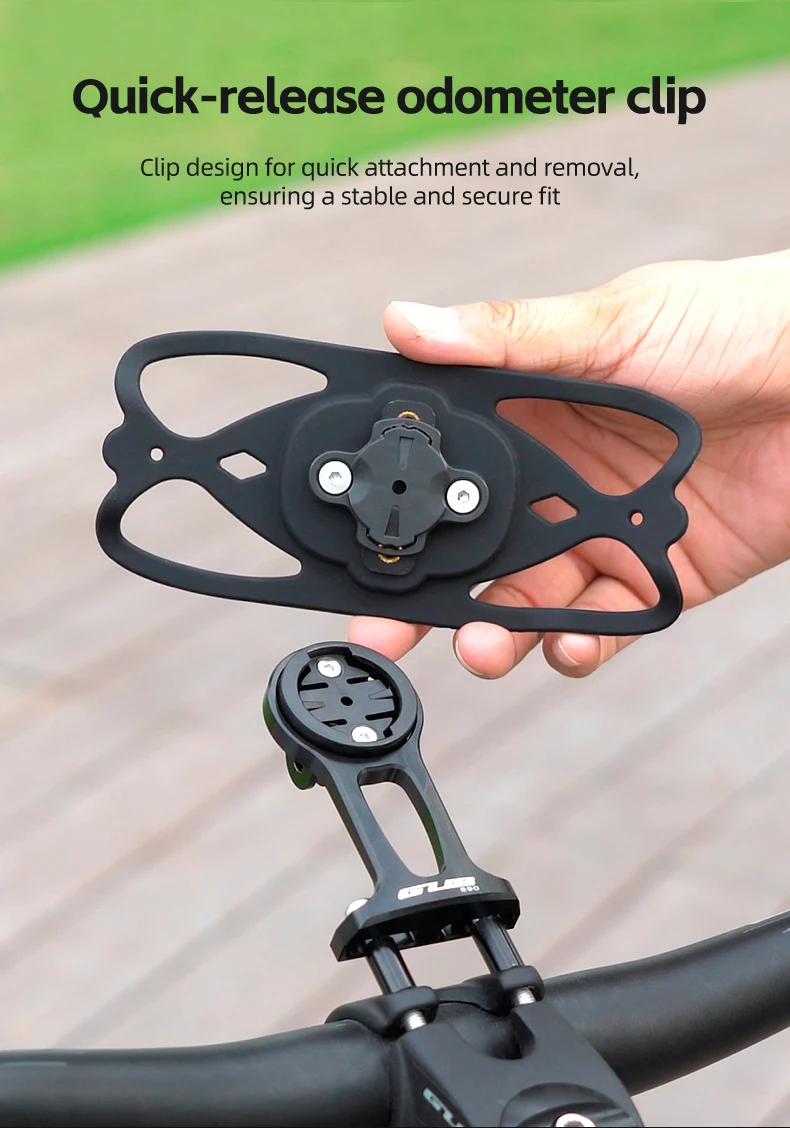 GUB P13 Handy-Fahrradhalterung, sichere Silikon-Halterung für Computer und Smartphone, kompatibel mit Garmin, Bryton, Wahoo – Detail 4