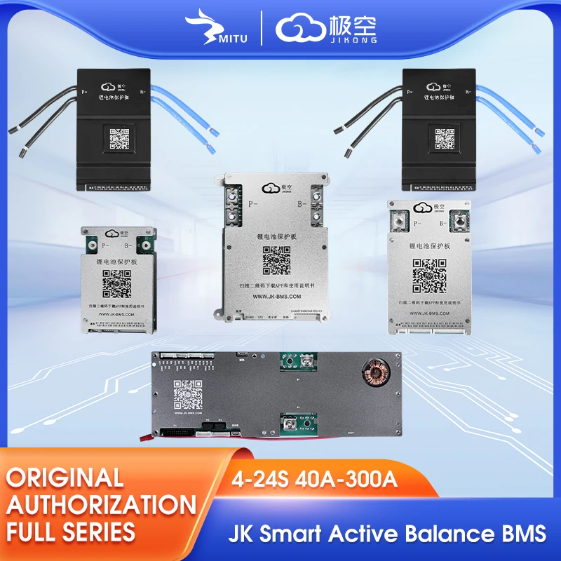 JK BMS 4S 8S 16S 17S 20S 24S 40A 60A 80A 100A 150A 200A LCD RS485 Smart Bluetooth Active Balance 12V 24V 36V 48V 60V 72V Battery