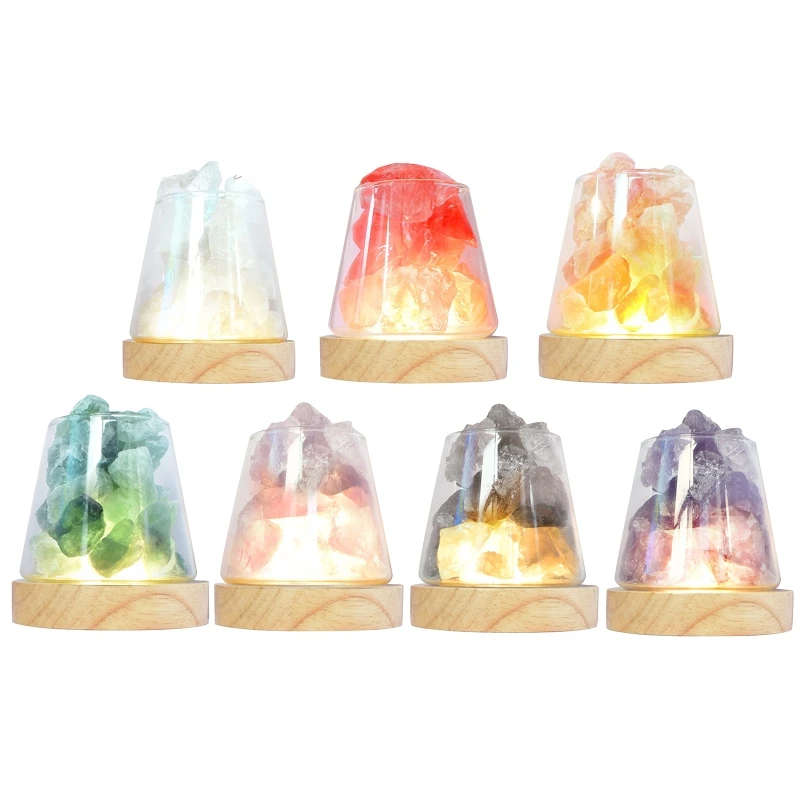 Natural Crystals Essential Oil Diffuser Diffuser with LED Light Dropshipping