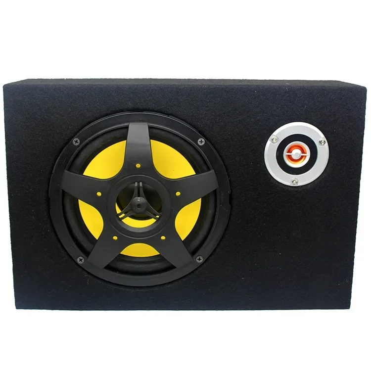 Car audio refitted 8-inch subwoofer car 12V shock active subwoofer with tweeter amplifier