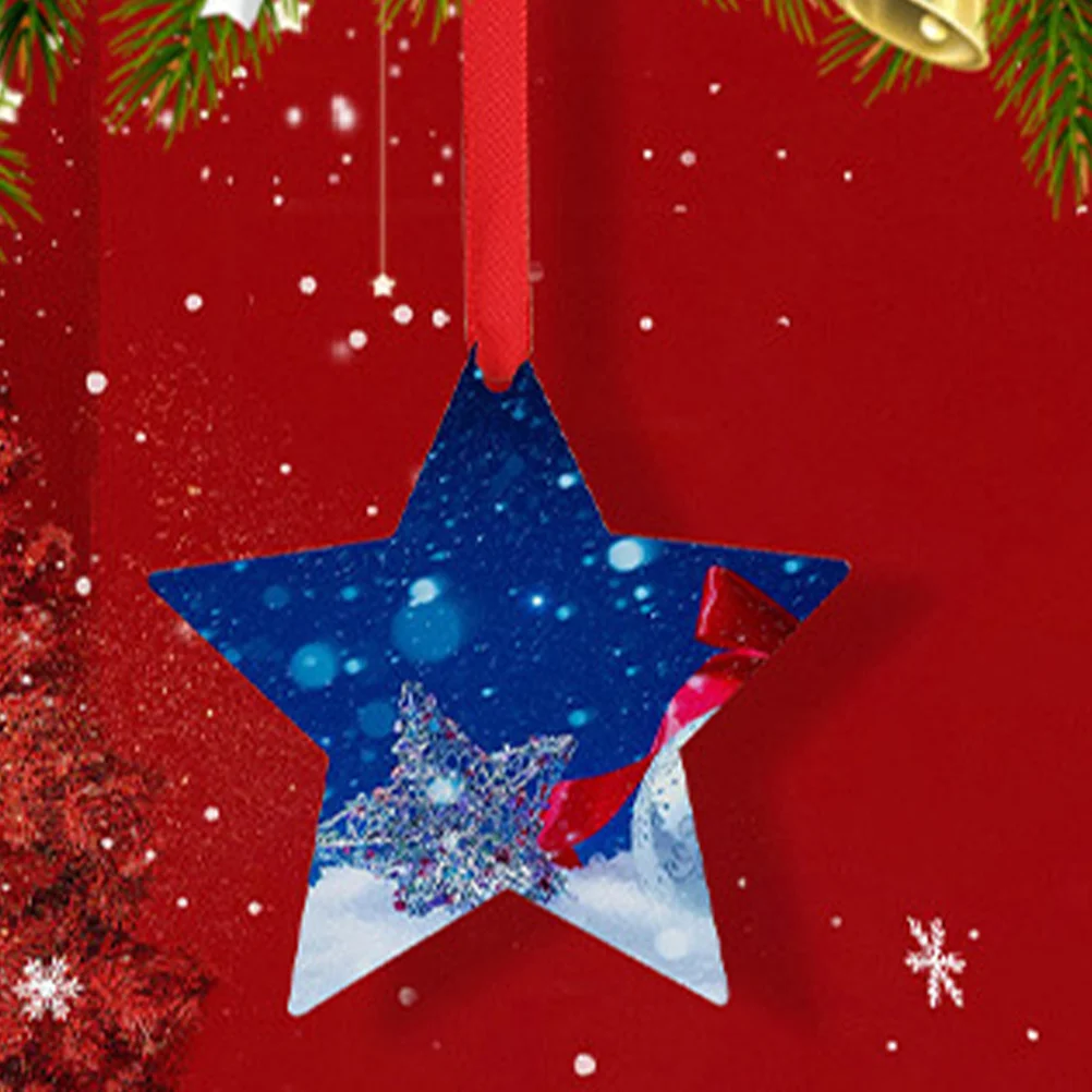 

6Pcs Christmas Sublimation Pendants DIY Xmas Tree Ornaments Personalized Home Decor Heat Transfer Holiday Accessories