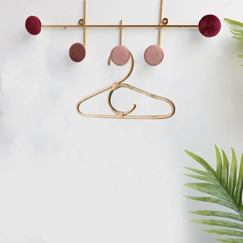 New Rattan Clothes Hanger Style Baby Kids Garments Organizer Rack Children Hanger Kids Room Decoration Hanger for Clothes Scarf