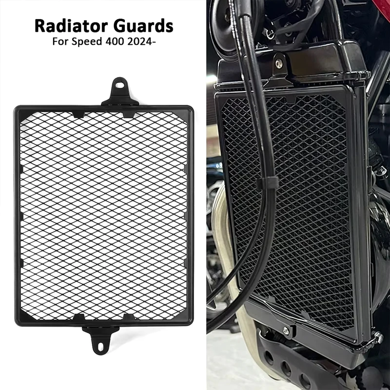 

SPEED 400 Radiator Grille Guard Cover Motorcycle Accessories Black For Speed 400 Speed400 2024 2025