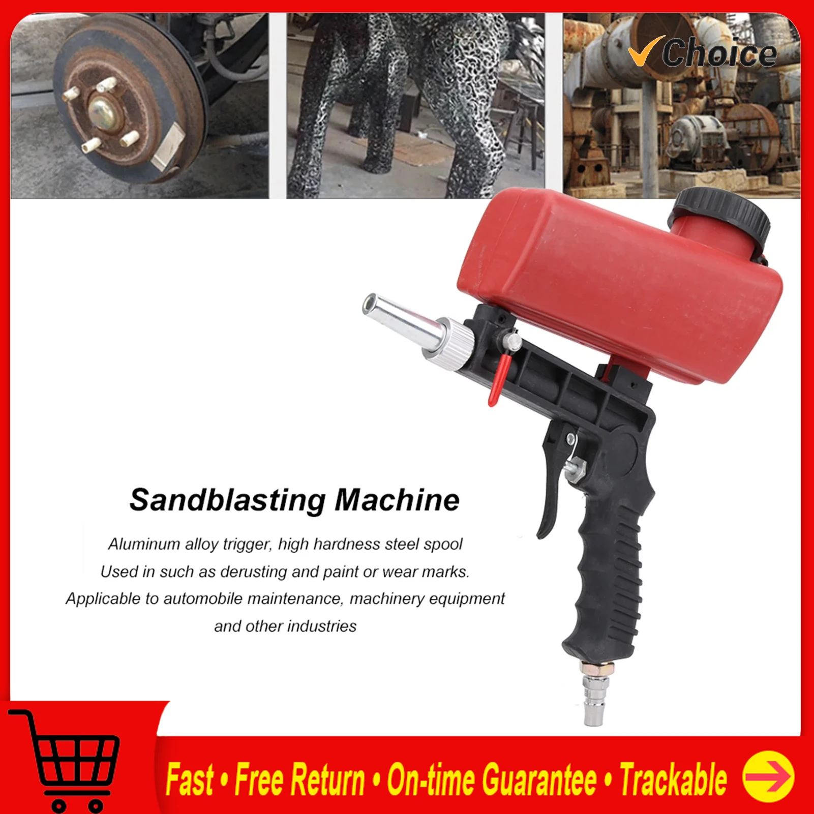 يده مسدس هواء 90PSI يده الرملي بندقية الهوائية الرملي بندقية صغيرة يده آلة الرمل أداة التفجير #6