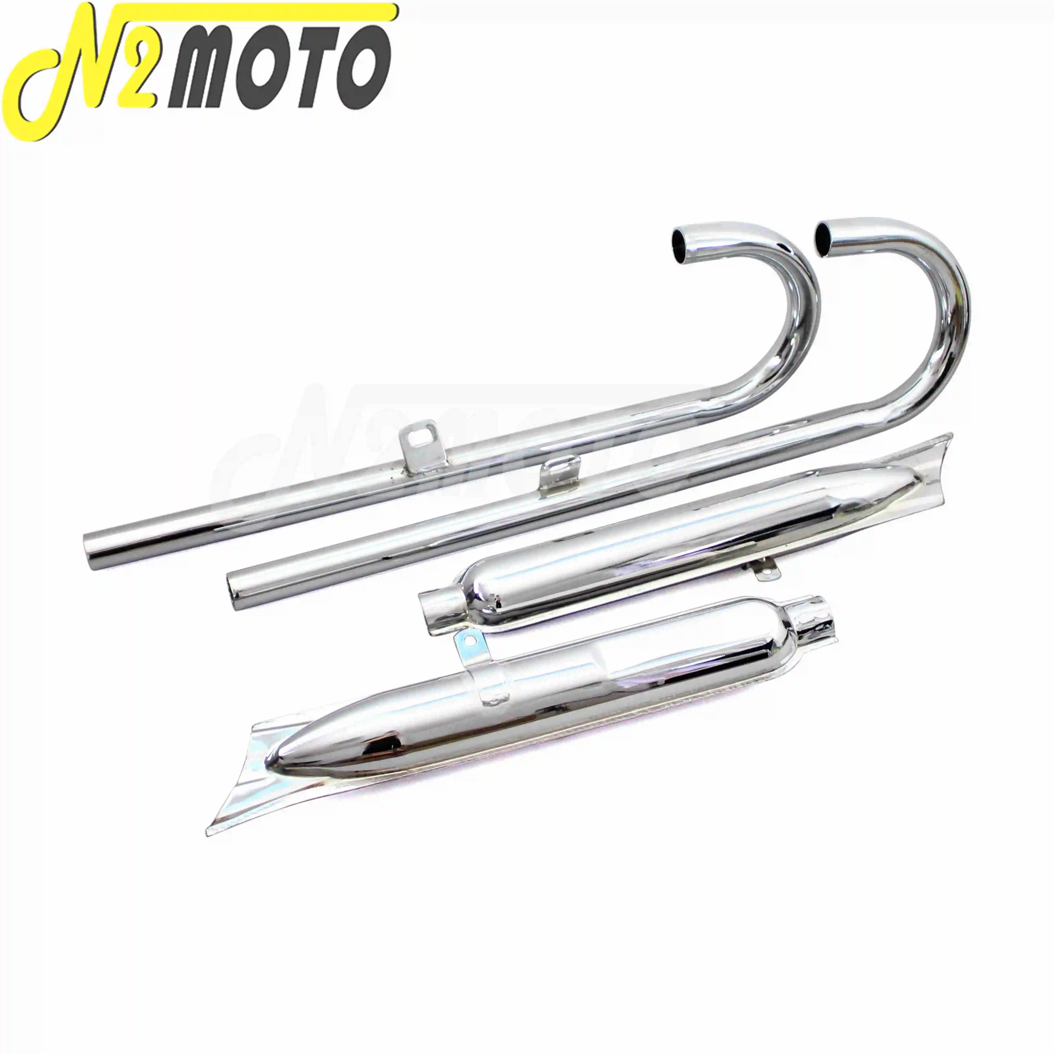 32HP Motorcycle Chrome Exhaust Muffler Silencer Pipes Tube Case for BMW K750 M1 M72 R71 R12 and Dnepr MT12