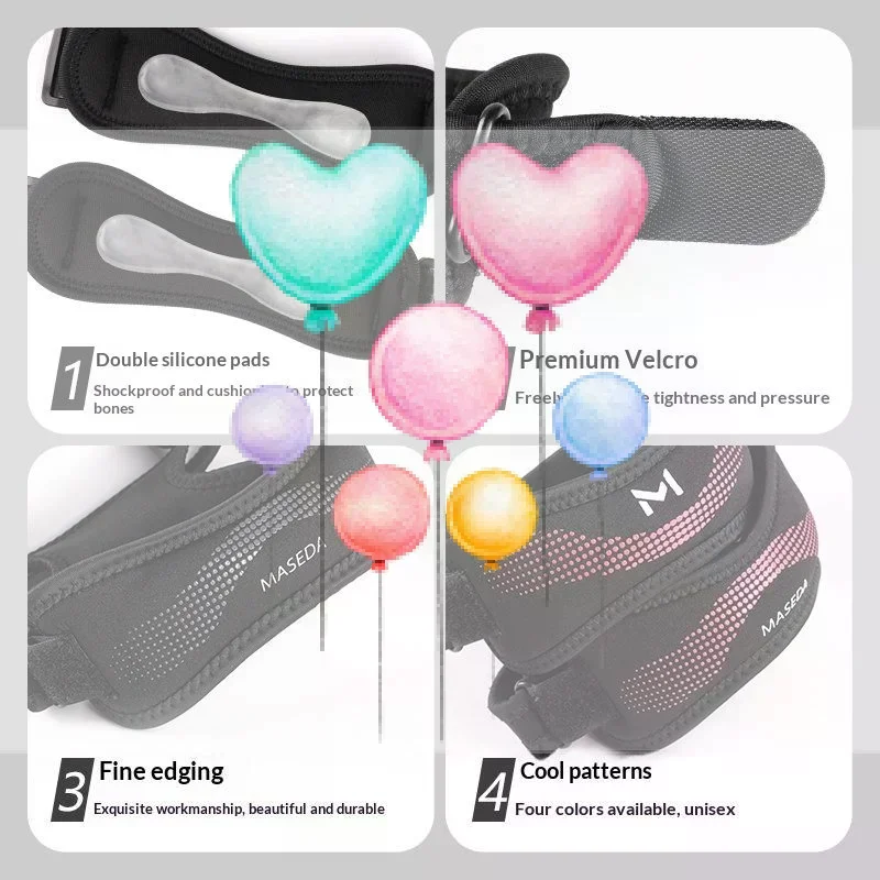 1Pc Soft Adjustable Shock Absorbing Double Patellar Band Knee Support Breathable Knee Patella Stabilizer Strap Knee Protector - view 3