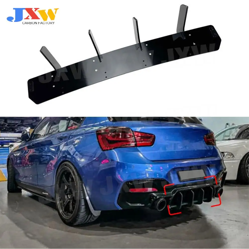 

ABS Rear Bumper Diffuser Spoiler Canards Splitters Trims Car Styling for BMW 1 Series F20 M Sport 2015-2018 Car Accessories